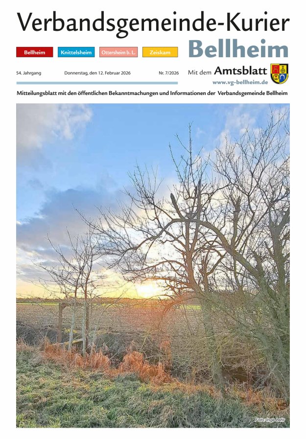 Verbandsgemeinde-Kurier Bellheim Titelblatt 07/2026