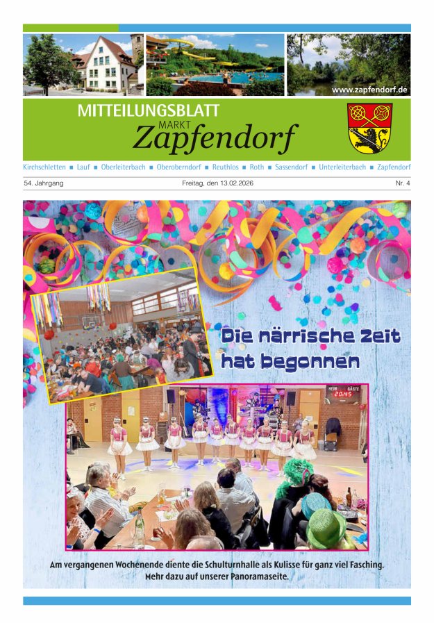 Mitteilungsblatt Markt Zapfendorf Titelblatt 04/2026