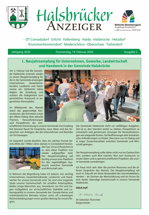 Halsbrücker Anzeiger Titelblatt 02/2026