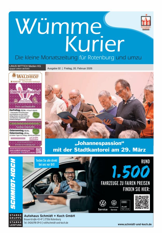 Wümme Kurier Titelblatt 02/2026