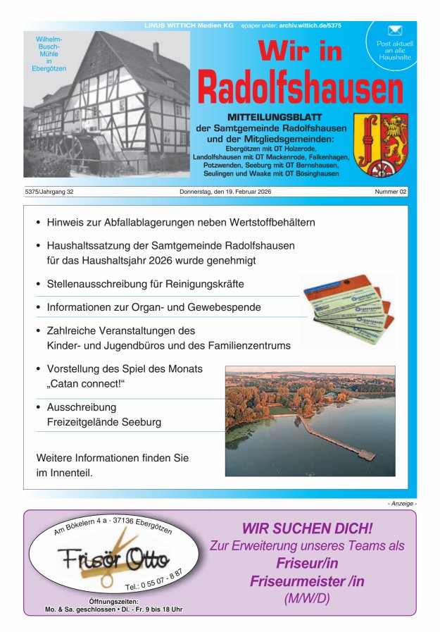 Wir in Radolfshausen Titelblatt 02/2026