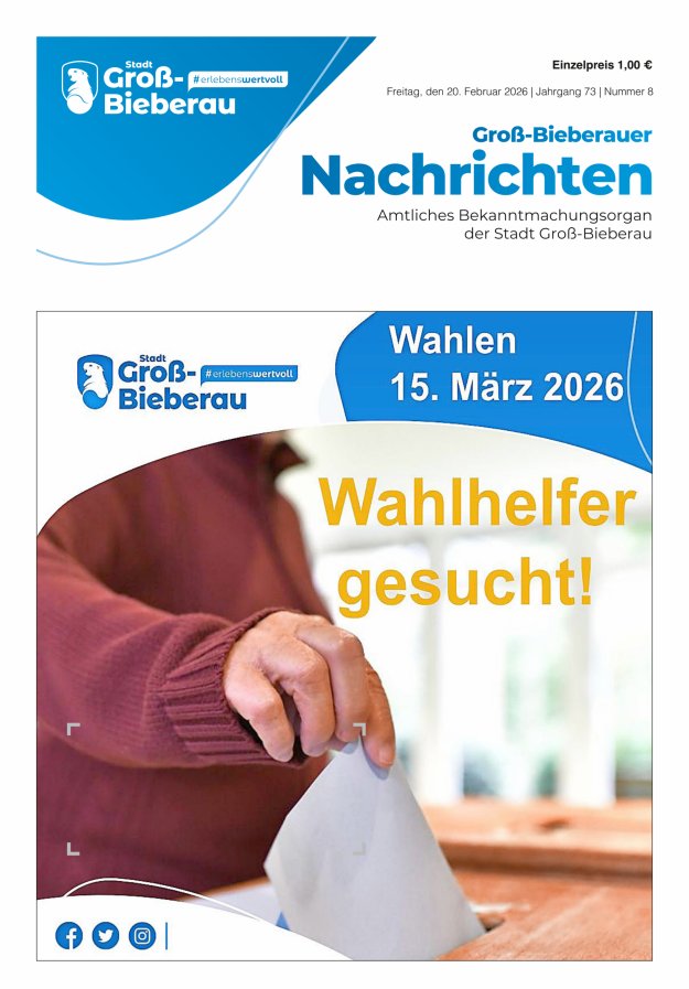 Groß-Bieberauer Nachrichten Titelblatt 08/2026