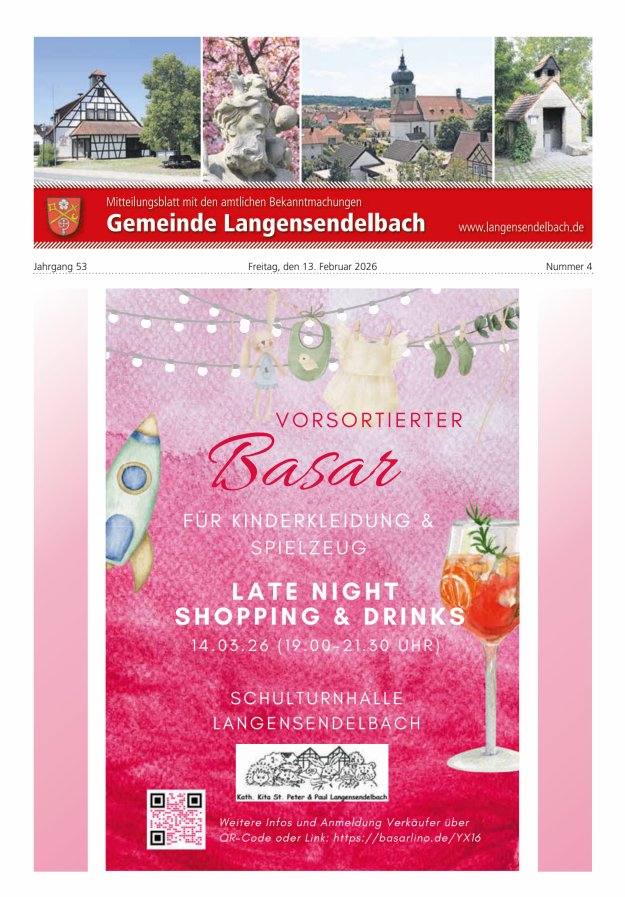 Mitteilungsblatt - Gemeinde Langensendelbach Titelblatt 04/2026