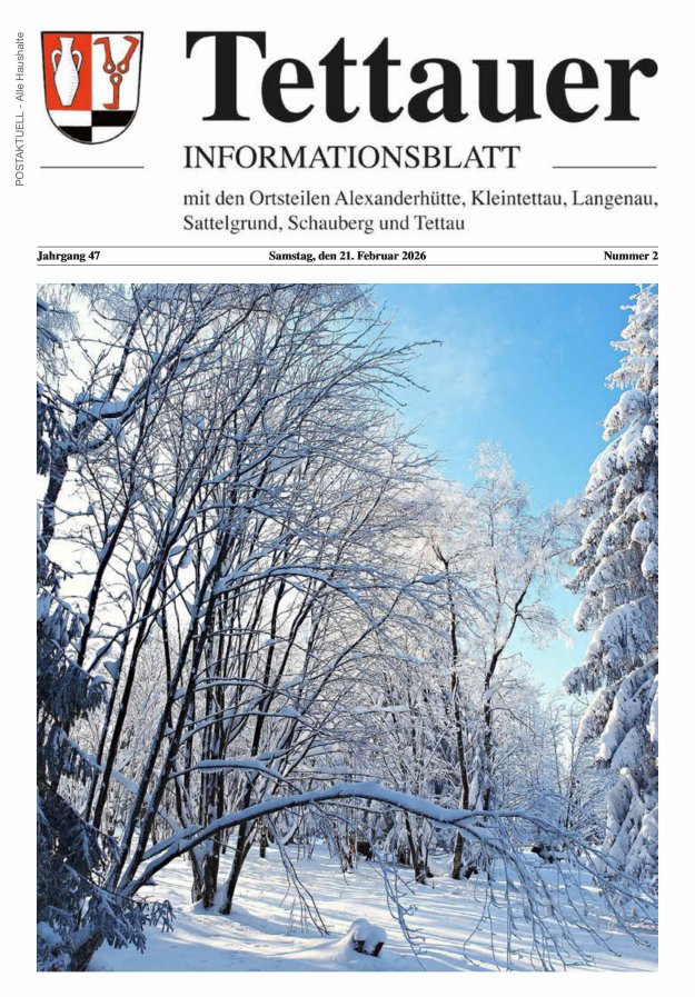 Tettauer Informationsblatt Titelblatt 02/2026