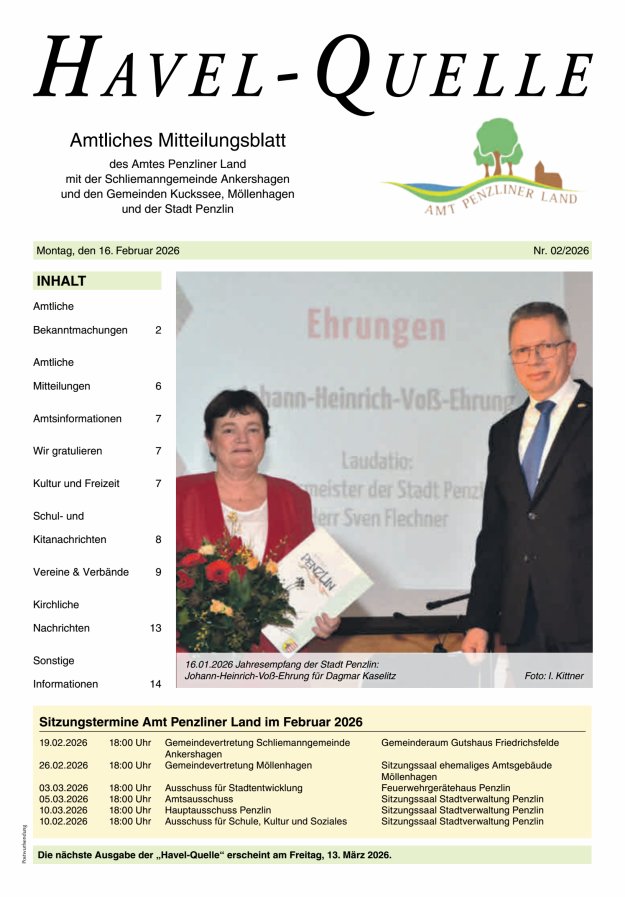 Havel-Quelle Titelblatt 02/2026