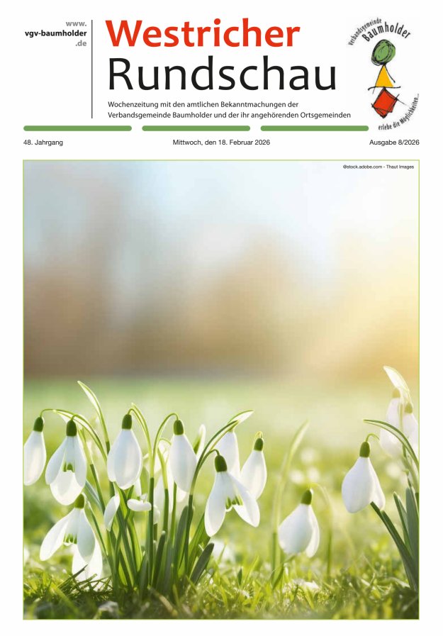 Westricher Rundschau VG Baumholder Titelblatt 08/2026
