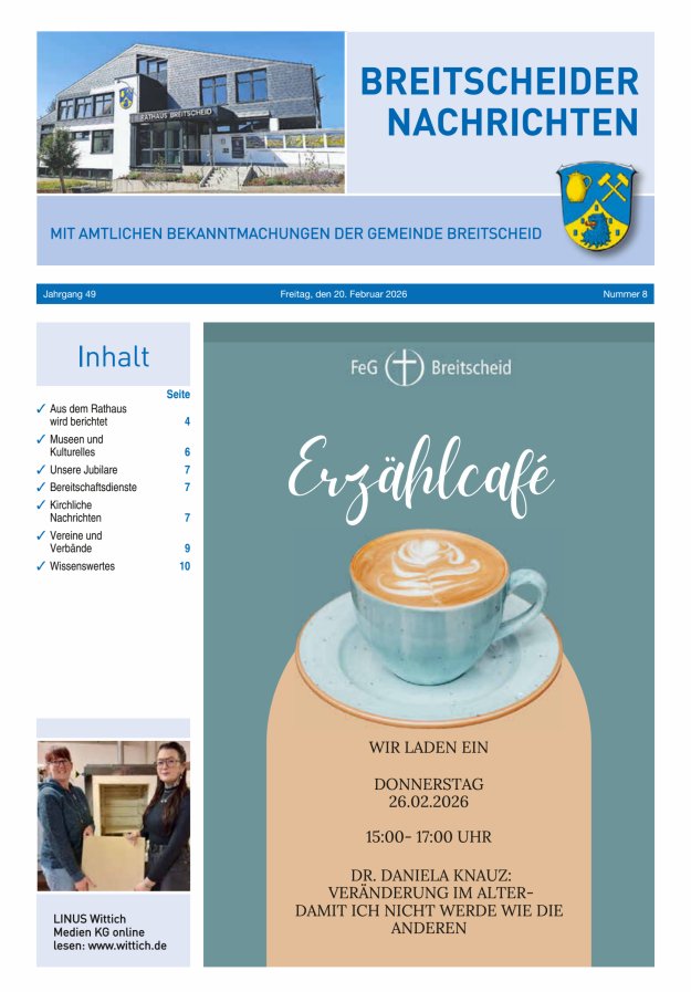 Breitscheider Nachrichten Titelblatt 08/2026