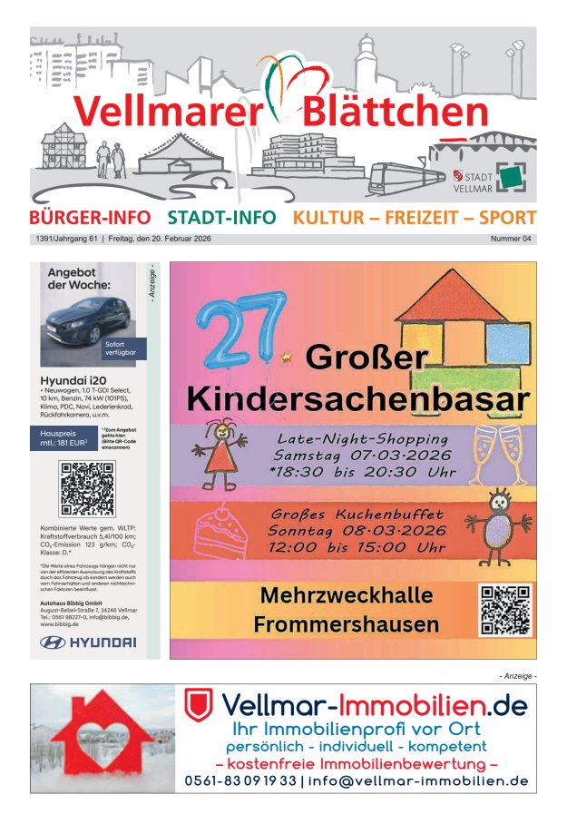 Vellmarer Blättchen Titelblatt 04/2026