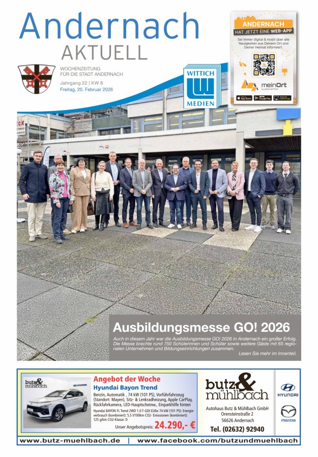 Andernach aktuell Titelblatt 08/2026