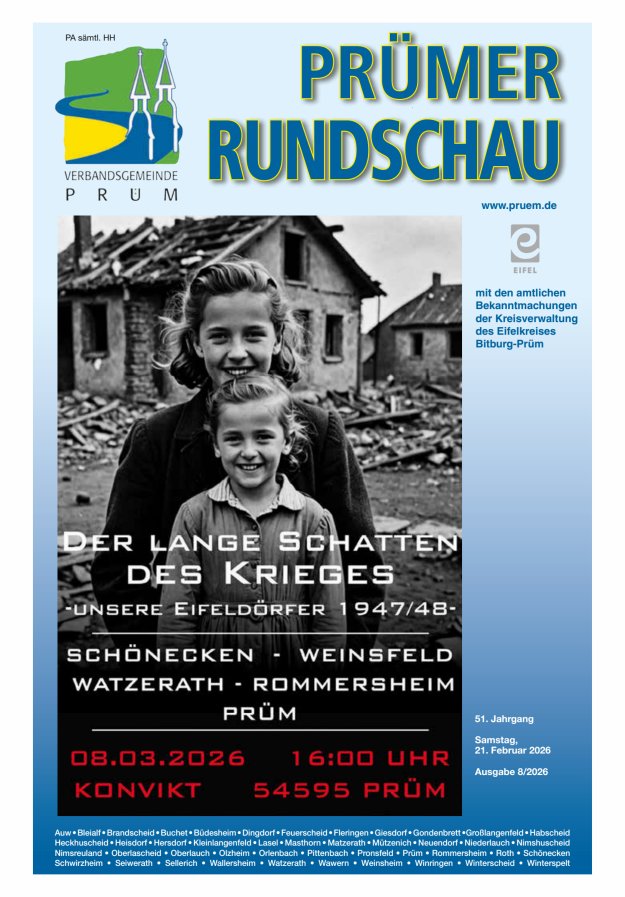 Prümer Rundschau Titelblatt 08/2026