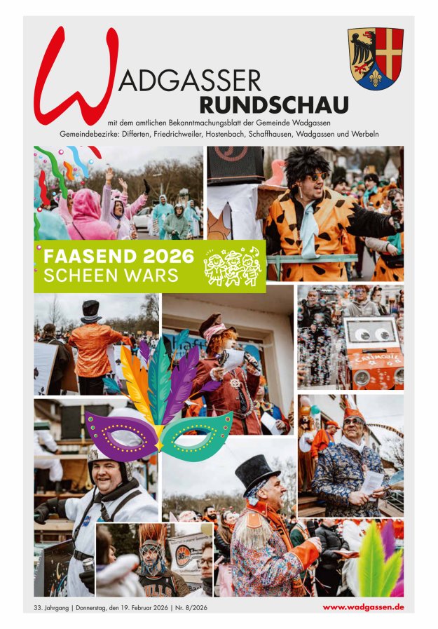 Wadgasser Rundschau Titelblatt 08/2026