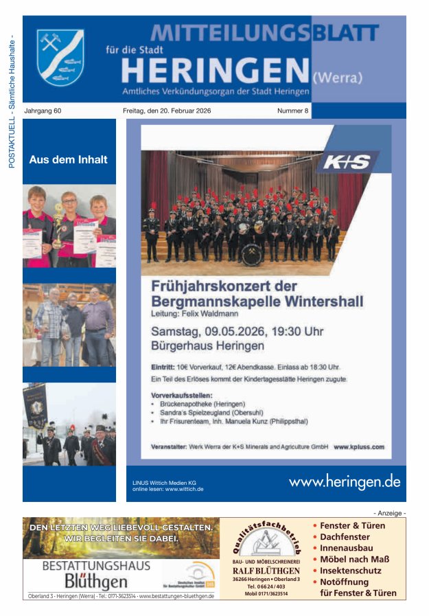 Mitteilungsblatt Heringen Titelblatt 08/2026