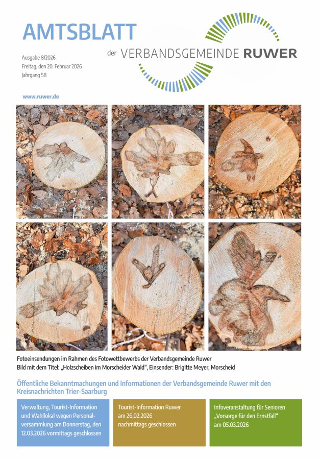 Amtsblatt VG Ruwer Titelblatt 08/2026