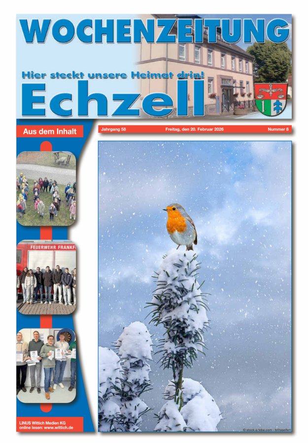 Wochenzeitung für die Gemeinde Echzell Titelblatt 08/2026