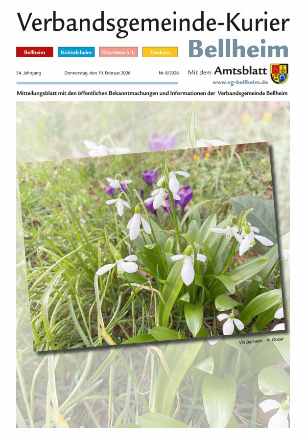 Verbandsgemeinde-Kurier Bellheim Titelblatt 08/2026