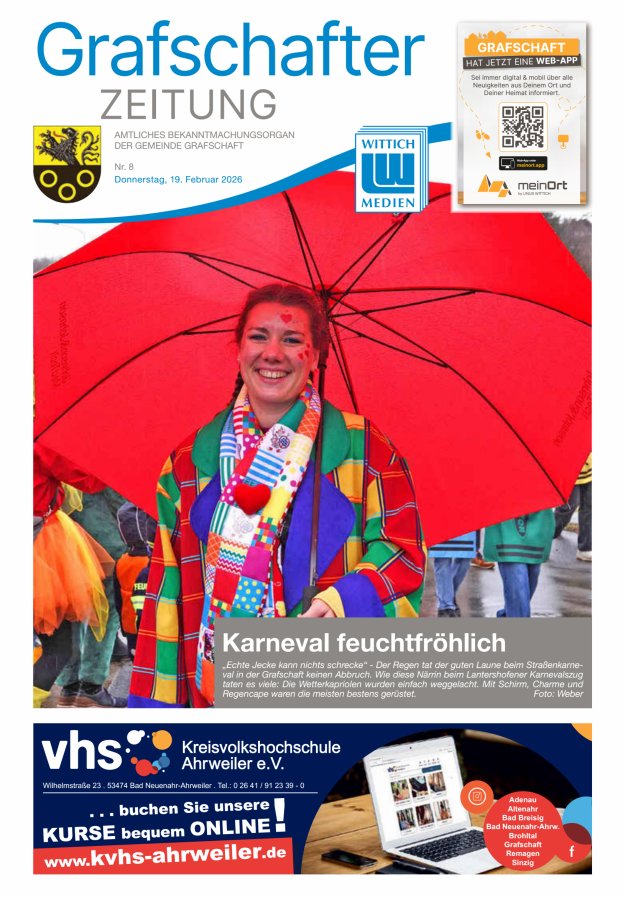 Grafschafter Zeitung Titelblatt 08/2026
