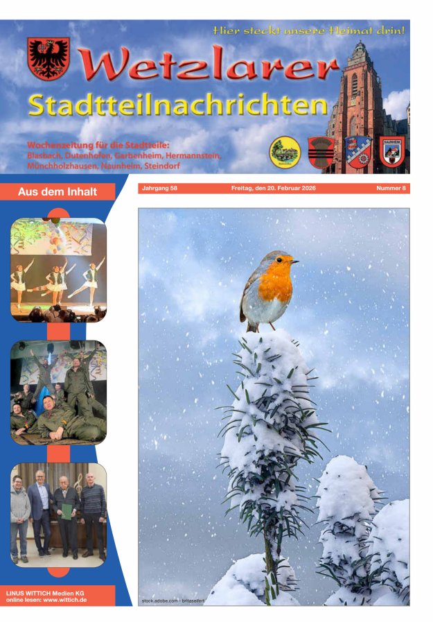 Wetzlarer Stadtteilnachrichten Titelblatt 08/2026