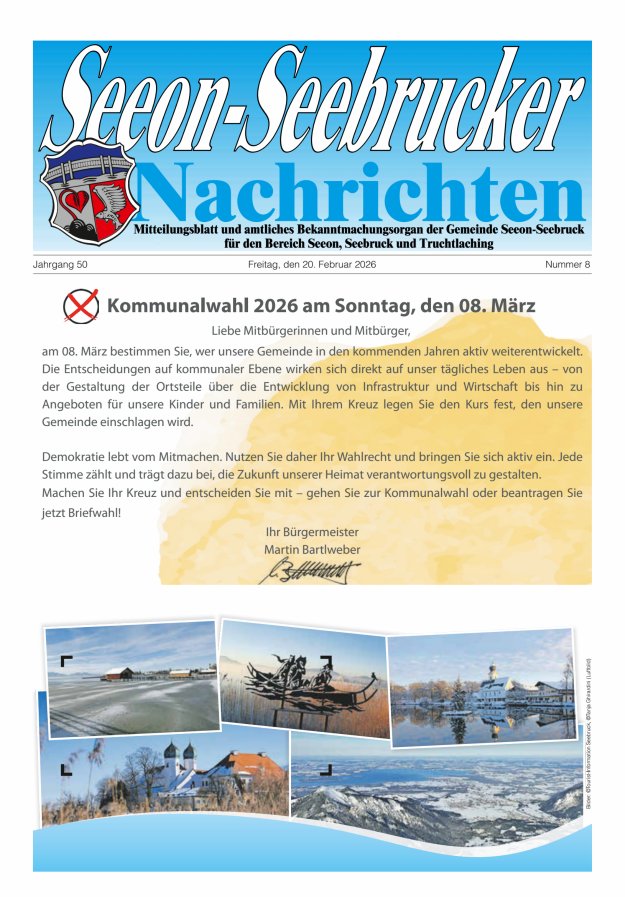 Seeon-Seebrucker Nachrichten Titelblatt 08/2026