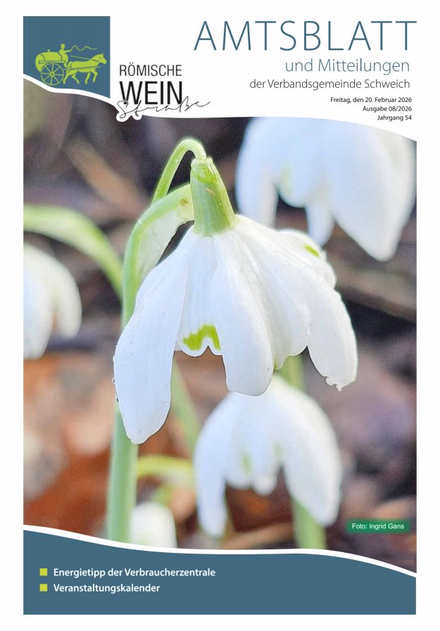 Amtsblatt VG Schweich Titelblatt 08/2026