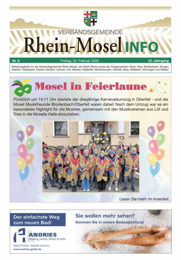 Rhein-Mosel Info Titelblatt 08/2026