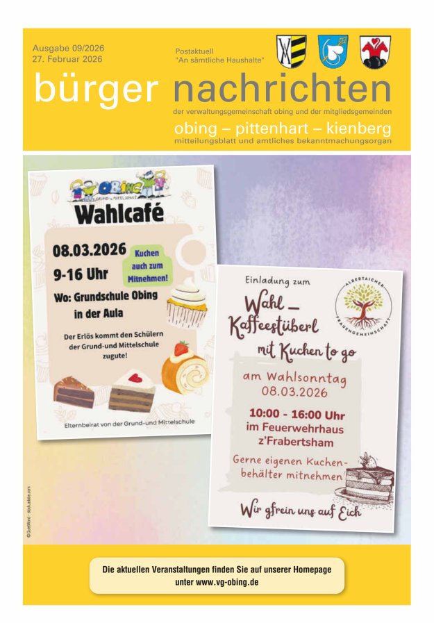 Bürger Nachrichten Obing Pittenhart Kienberg Titelblatt 09/2026