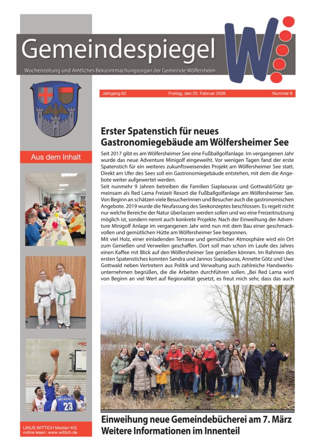 Der Gemeindespiegel Titelblatt 08/2026