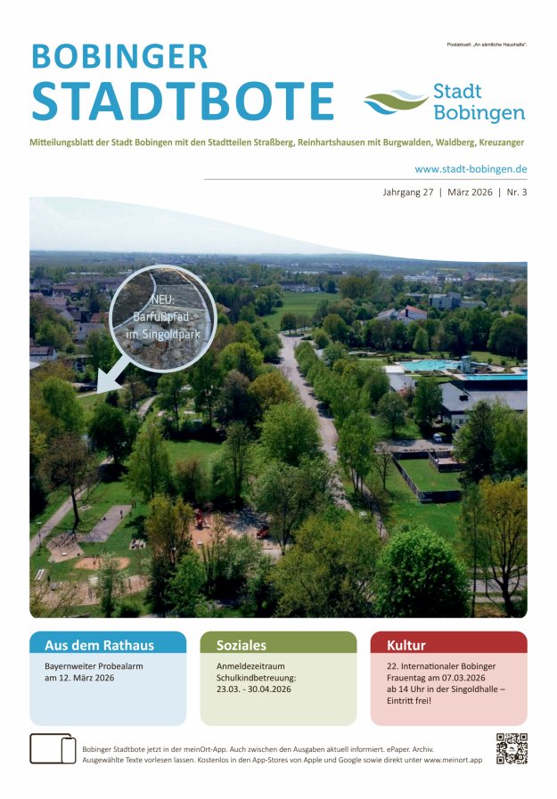 Bobinger Stadtbote Titelblatt 01/2026