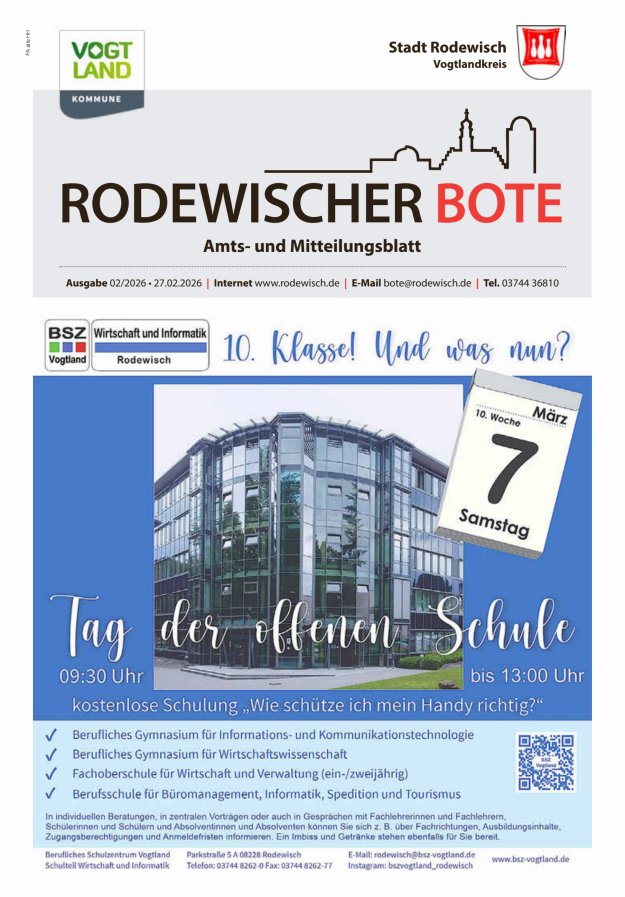 Rodewischer Bote Titelblatt 02/2026