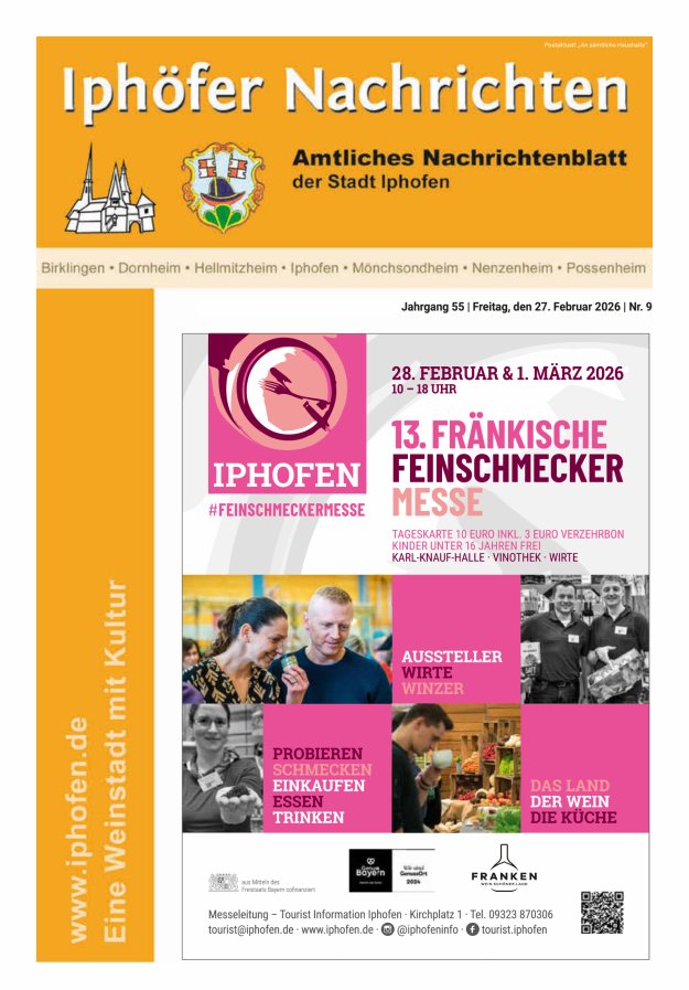 Iphöfer Nachrichten Titelblatt 09/2026