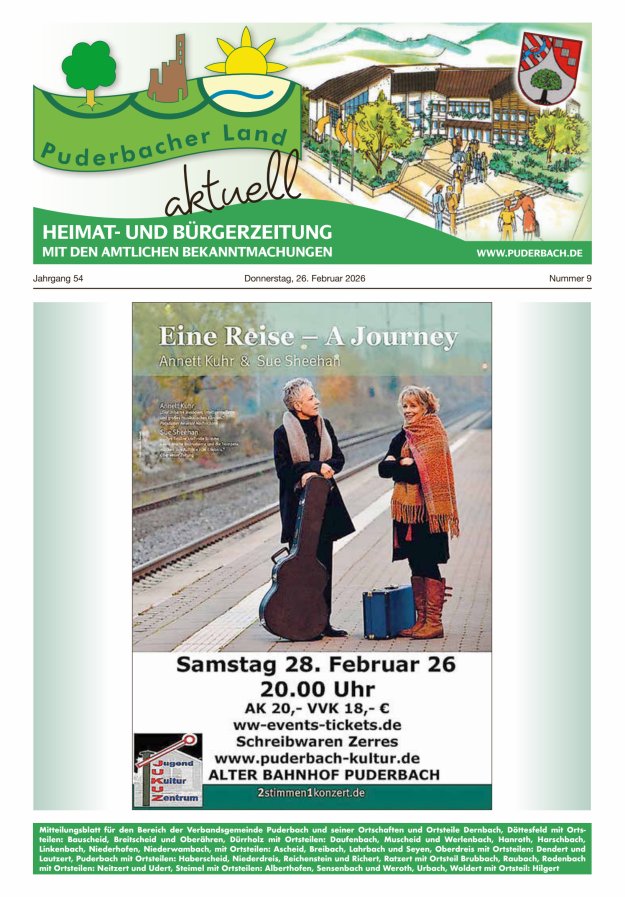 Puderbacher Land aktuell Titelblatt 09/2026