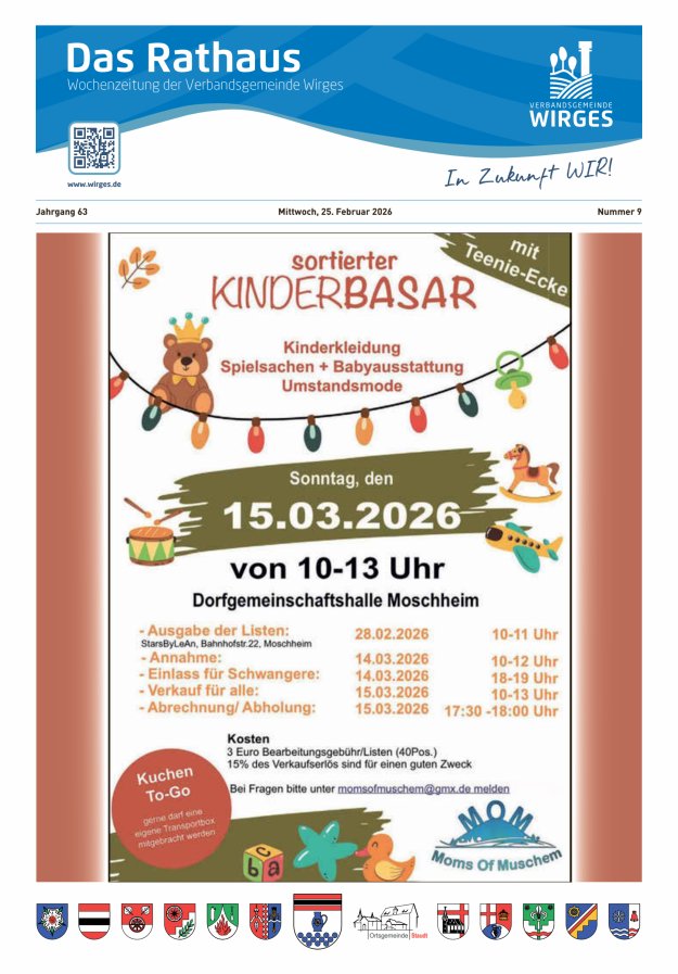 Das Rathaus - Informationen für die Bürger in der VG Wirges Titelblatt 09/2026