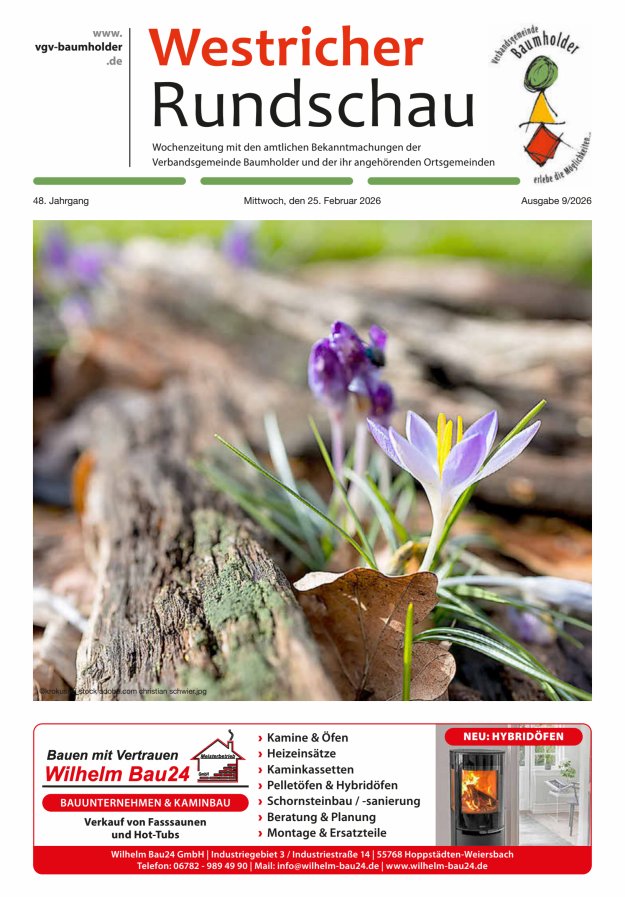 Westricher Rundschau VG Baumholder Titelblatt 09/2026