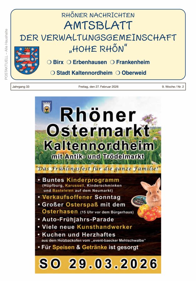 Rhöner Nachrichten Titelblatt 02/2026