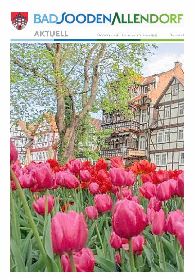 Unsere Stadt Bad Sooden-Allendorf - Bürgerzeitung Titelblatt 02/2026