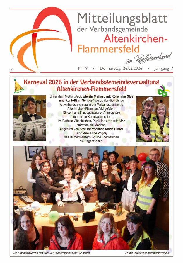 Mitteilungsblatt Verbandsgemeinde Altenkirchen-Flammersfeld Titelblatt 09/2026