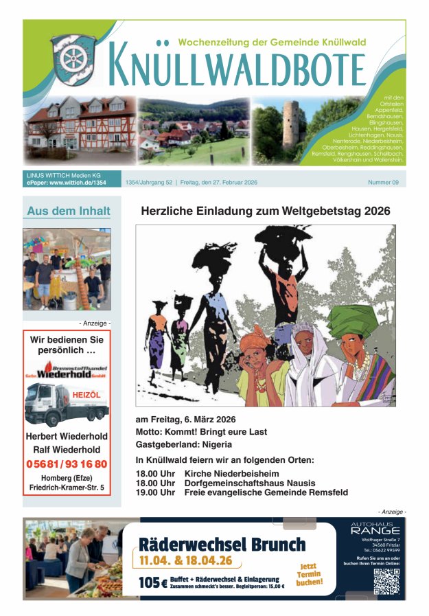 Knüllwaldbote Titelblatt 09/2026