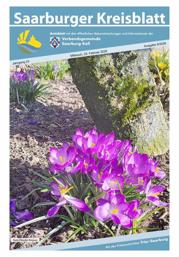 Saarburger Kreisblatt Titelblatt 09/2026