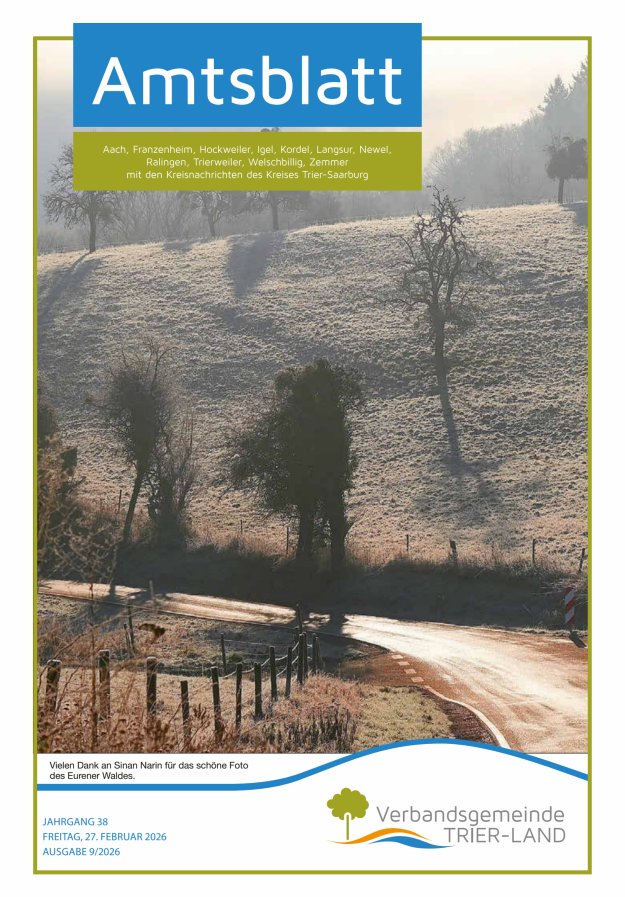 Amtsblatt VG Trier-Land Titelblatt 09/2026
