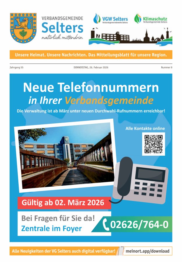 Unsere Verbandsgemeinde Selters Ww Titelblatt 09/2026