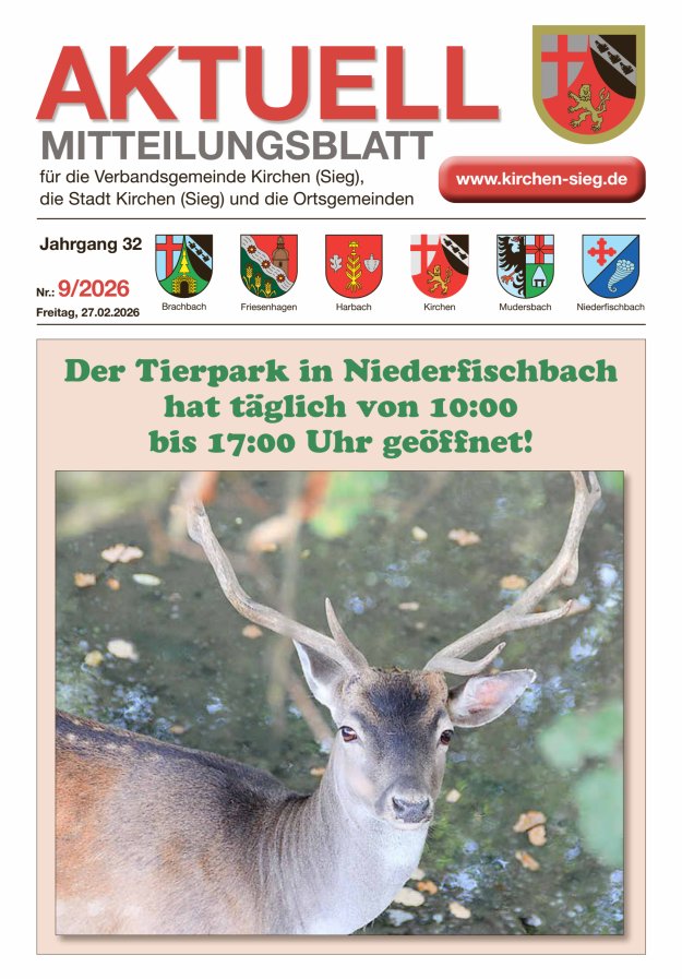Aktuell - Mitteilungsblatt für die VG Kirchen (Sieg) Titelblatt 09/2026