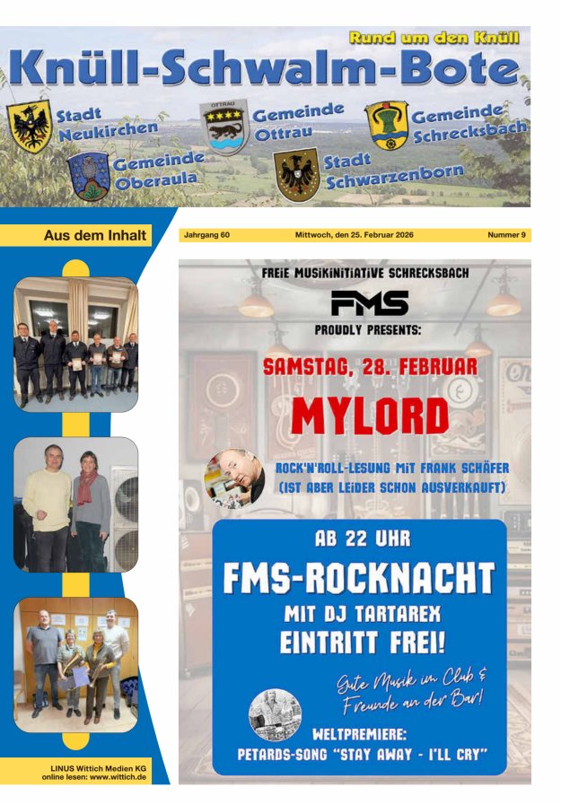 Knüll-Schwalm-Bote Titelblatt 09/2026