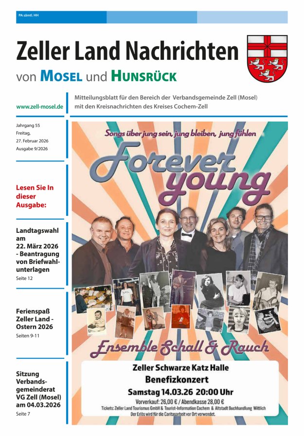 Zeller Land Nachrichten Titelblatt 09/2026