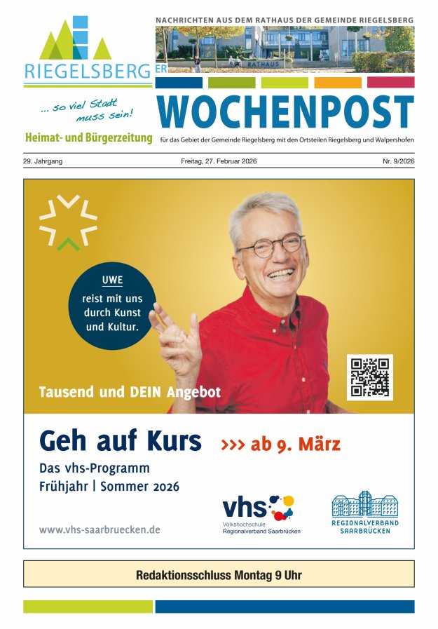 Riegelsberger Wochenpost Titelblatt 09/2026