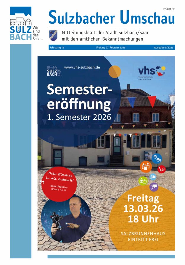Sulzbacher Umschau Titelblatt 09/2026