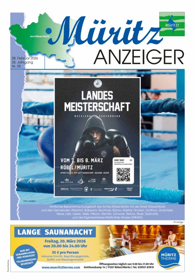 Müritz-Anzeiger Titelblatt 05/2026