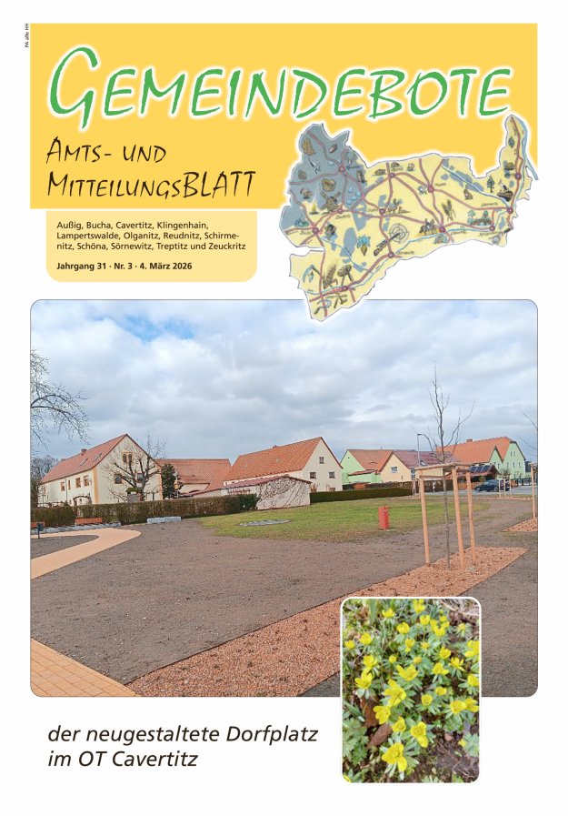 Gemeindebote - Amts- und Mitteilungsblatt Titelblatt 03/2026