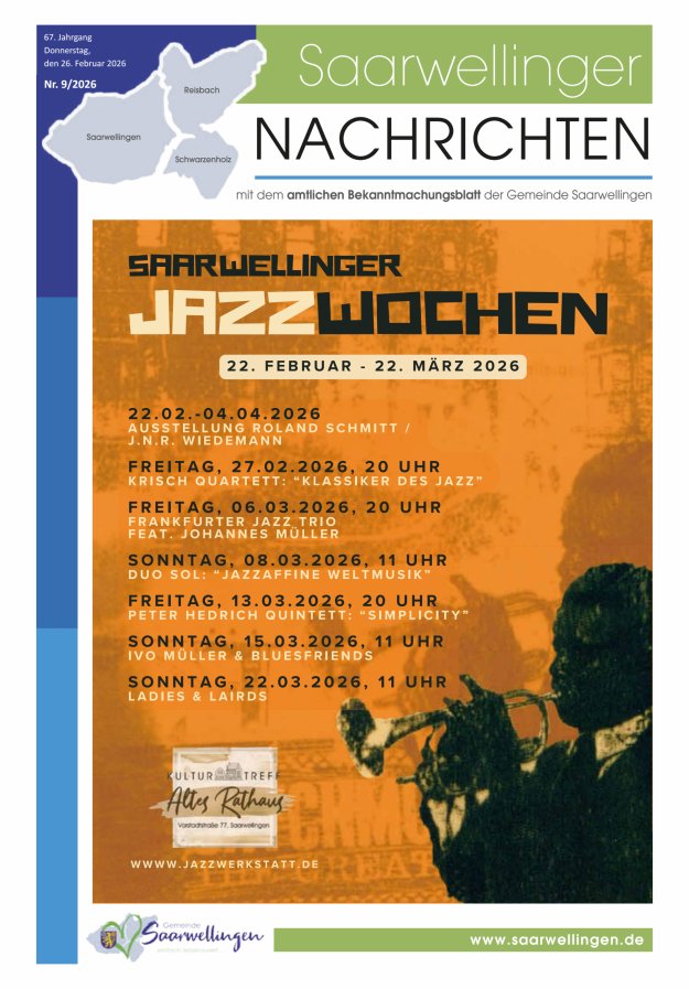 Saarwellinger Nachrichten Titelblatt 09/2026