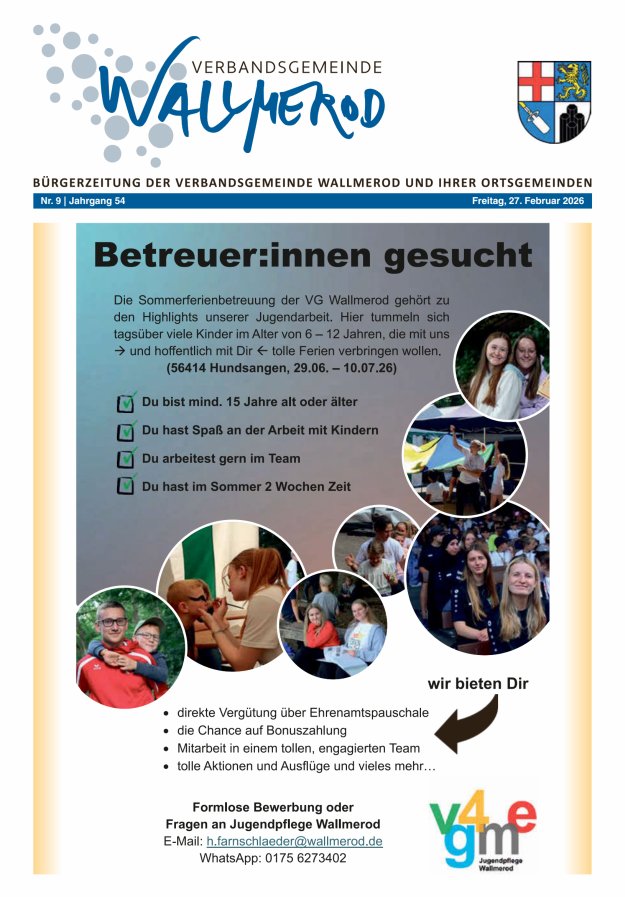 Wir über uns - Verbandsgemeinde Wallmerod Titelblatt 09/2026