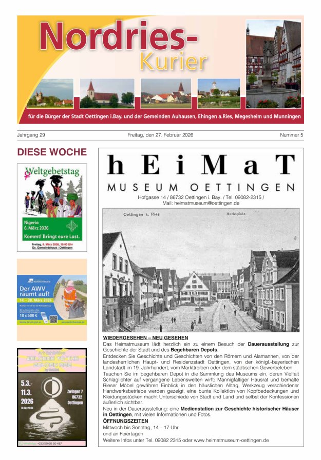 NordRies-Kurier Titelblatt 05/2026