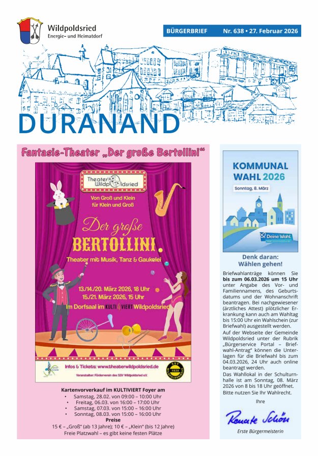 Wildpoldsrieder Duranand Titelblatt 638/2026